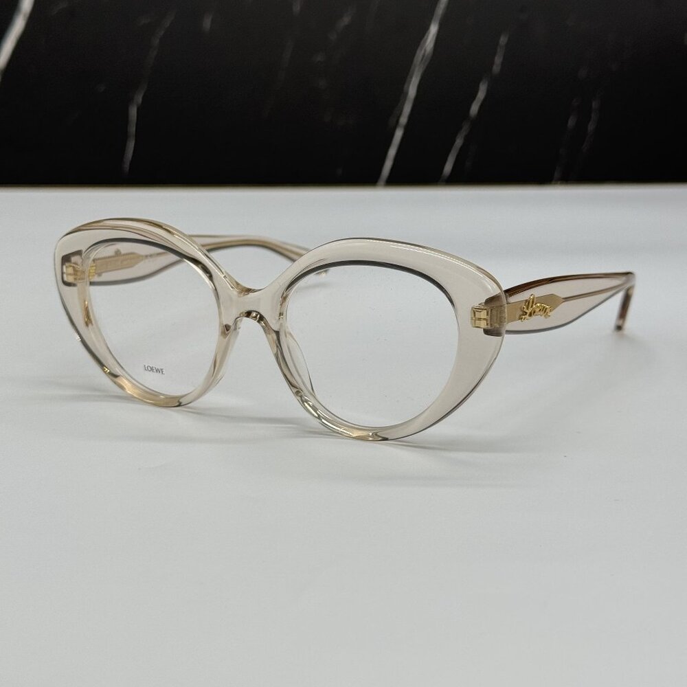 NEW LOEWE LW50088I 057 WOMEN EYEGLASSES TRANSPARENT BEIGE LOEWE EYEWEAR